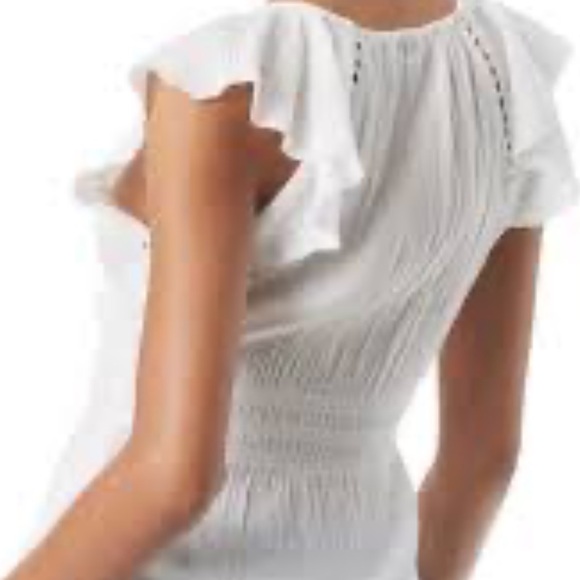 SAM EDELMAN LADIES SHORT SLEEVE NYRA FLORAL FLUTTER PEPLUM TOP SIZE MEDIUM NWT - Picture 2 of 5